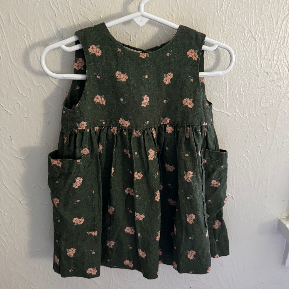 Young Whimsy Linen Floral Dress